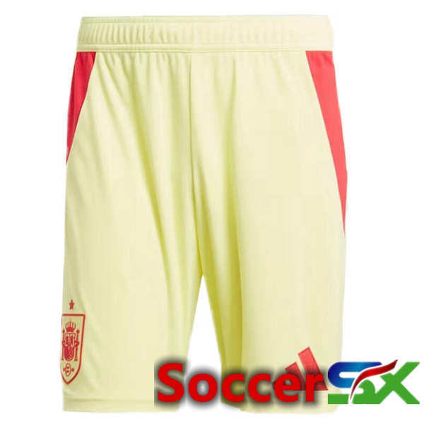 Spain Away Soccer Shorts Yellow 2024/2025