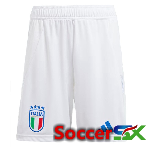 Italy Home Soccer Shorts White 2024/2025