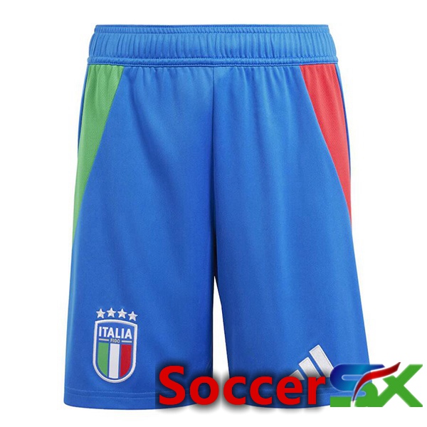 Italy Away Soccer Shorts Blue 2024/2025