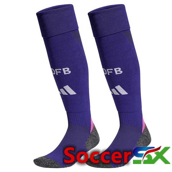 Germany Away Soccer Socks Purple 2024/2025