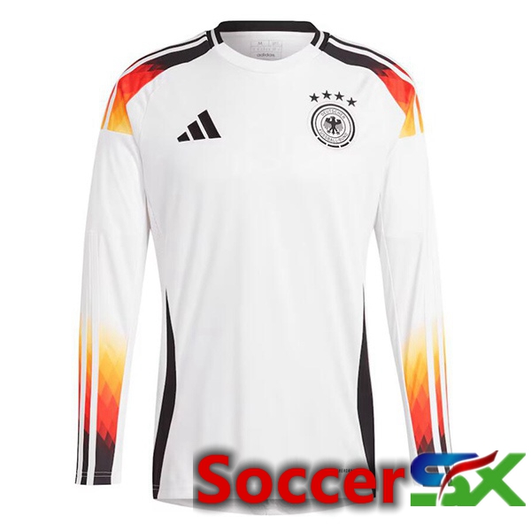 Germany Home Soccer Jersey Long sleeve White UEFA Euro 2024