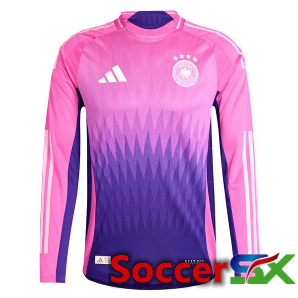 Germany Away Soccer Jersey Long sleeve Pink Purple UEFA Euro 2024