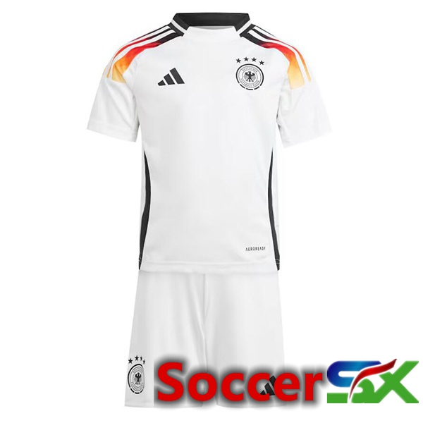 Germany Kids Home Soccer Jersey White UEFA Euro 2024