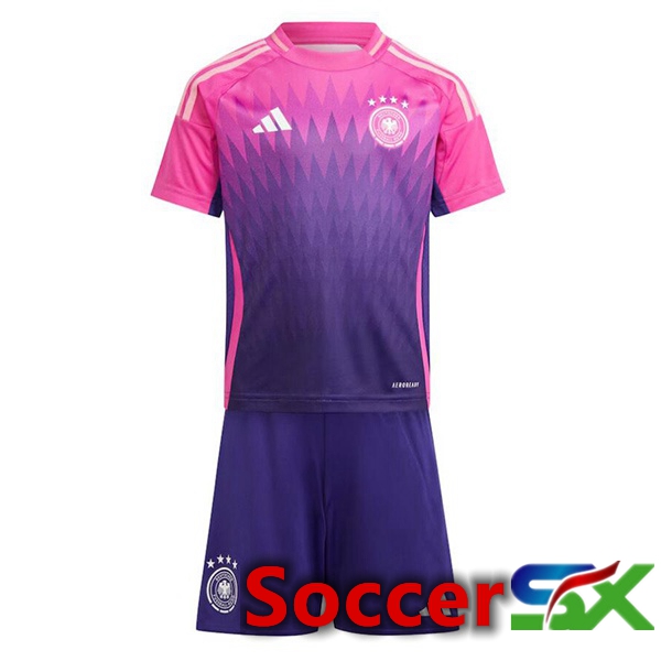 Germany Kids Away Soccer Jersey Pink Purple UEFA Euro 2024