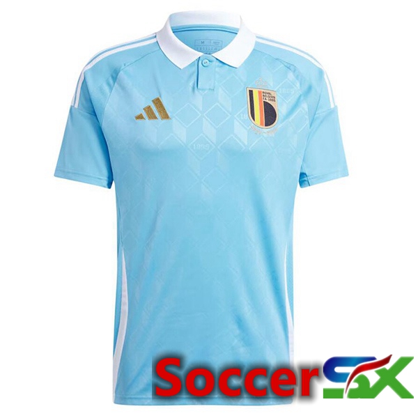 Belgium Away Soccer Jersey Blue UEFA Euro 2024