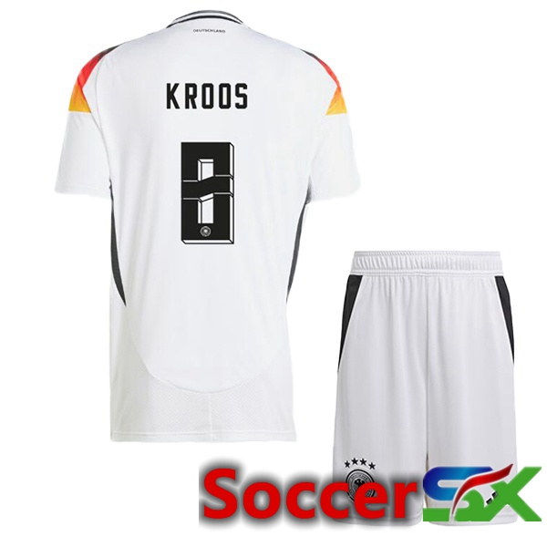 Germany (KROOS 8) Kids Home Soccer Jersey White UEFA Euro 2024