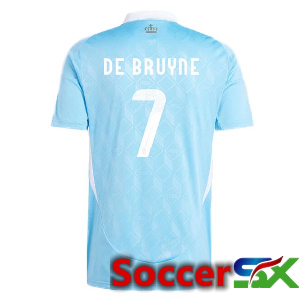 Belgium (DE BRUYNE 7) Away Soccer Jersey Blue UEFA Euro 2024