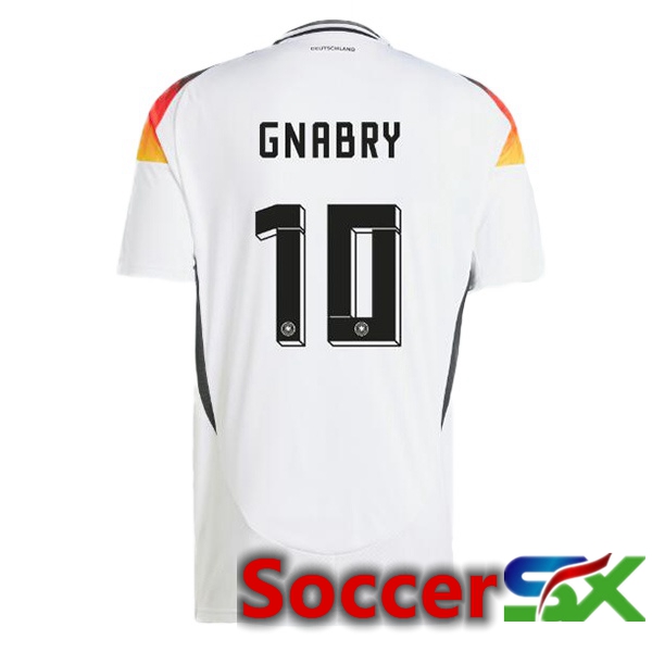 Germany (GNABRY 10) Home Soccer Jersey White UEFA Euro 2024