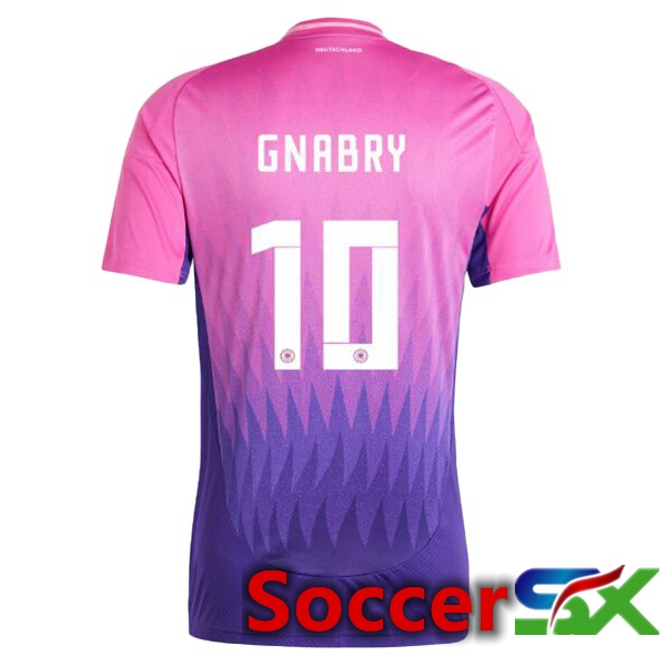 Germany (GNABRY 10) Away Soccer Jersey Pink Purple UEFA Euro 2024