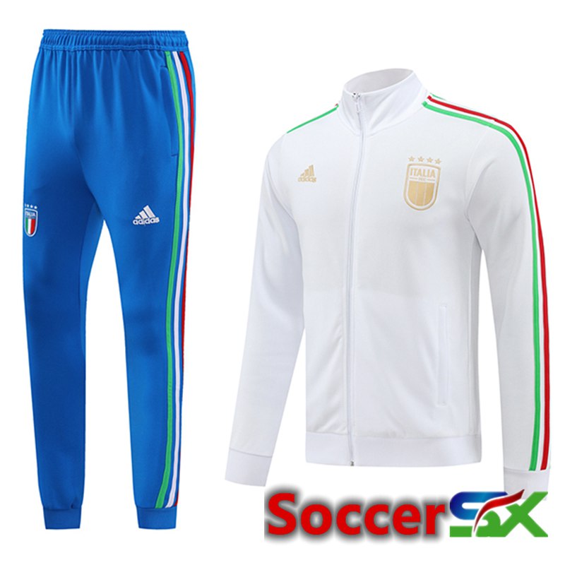 Italy kit Training Tracksuit White/Blue 2024/2025