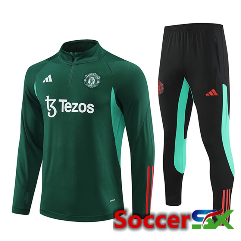 Manchester United kit Training Tracksuit Green/Black 2024/2025