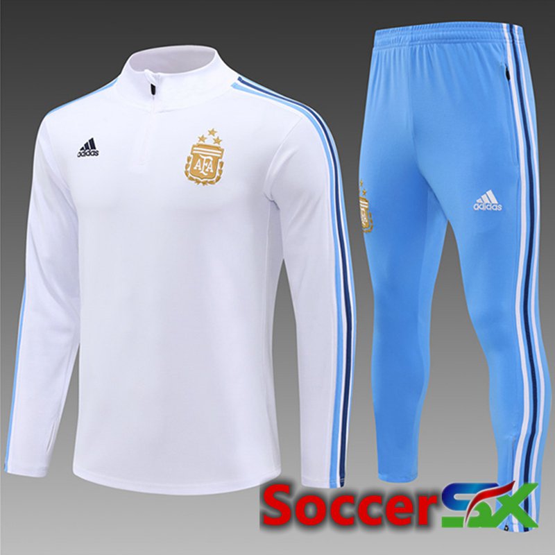 Argentina Kids kit Training Tracksuit White/Blue 2024/2025