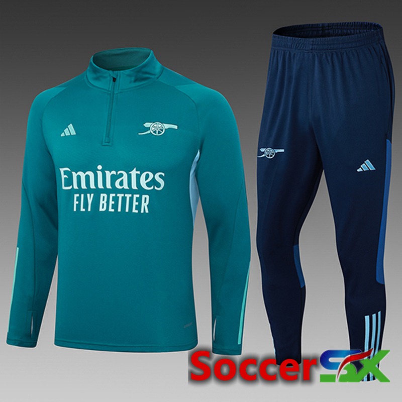 Arsenal Kids kit Training Tracksuit Green/Blue 2024/2025