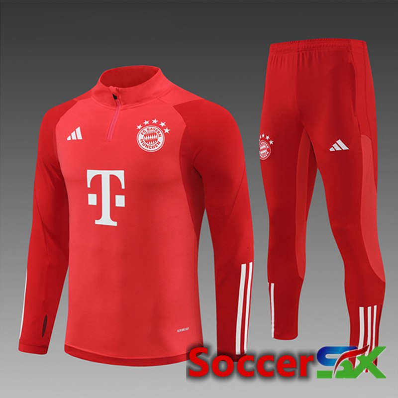 Bayern Munich Kids kit Training Tracksuit Red 2024/2025