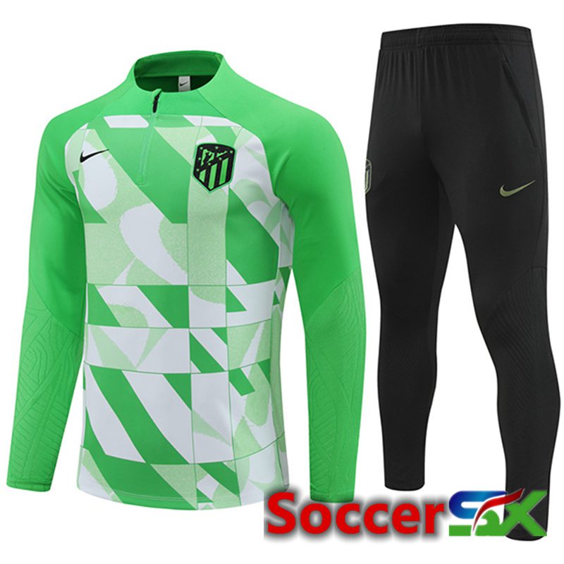 Atletico Madrid kit Training Tracksuit Green/White 2024/2025