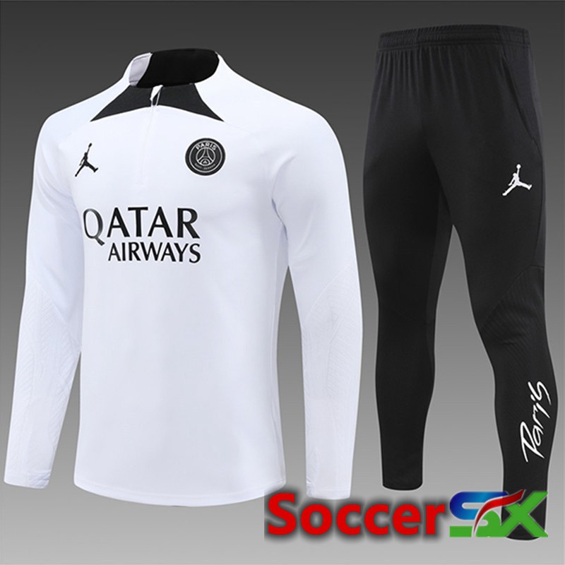 PSG Kids kit Training Tracksuit White/Black 2024/2025
