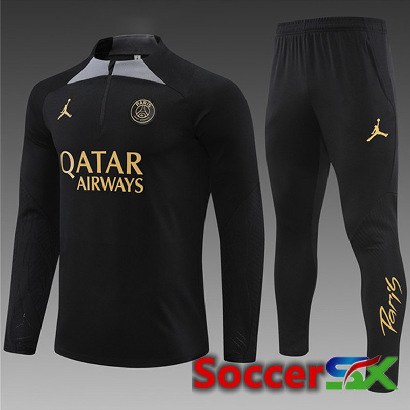 PSG Kids kit Training Tracksuit Black 2024/2025