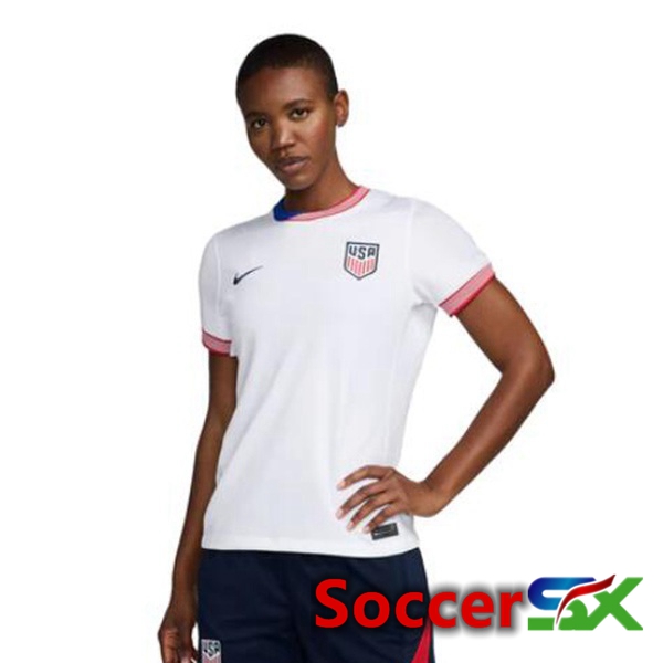 USA Womens Home Soccer Jersey White 2024/2025