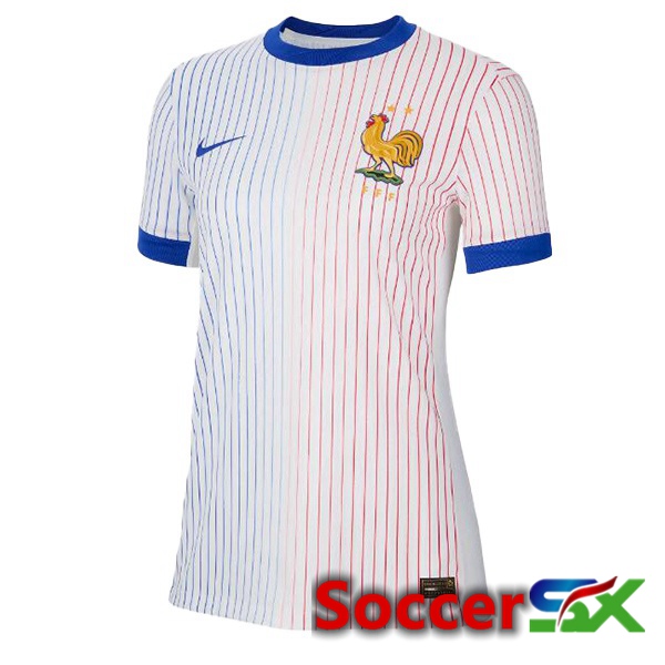 France Womens Away Soccer Jersey White 2024/2025