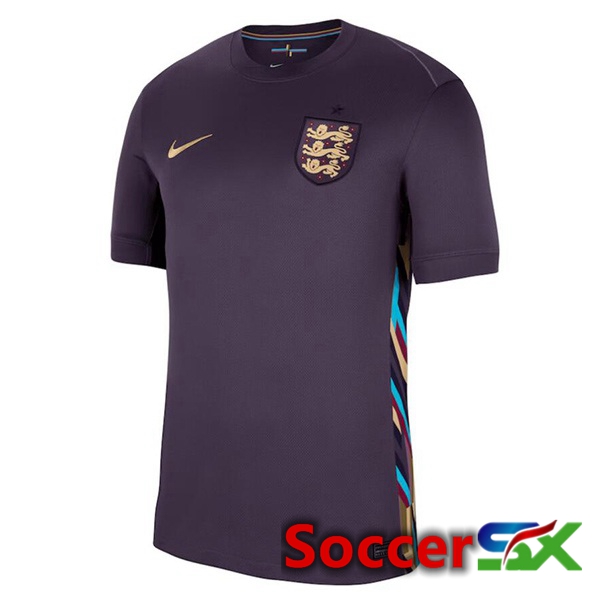 England Away Soccer Jersey Purple 2024/2025