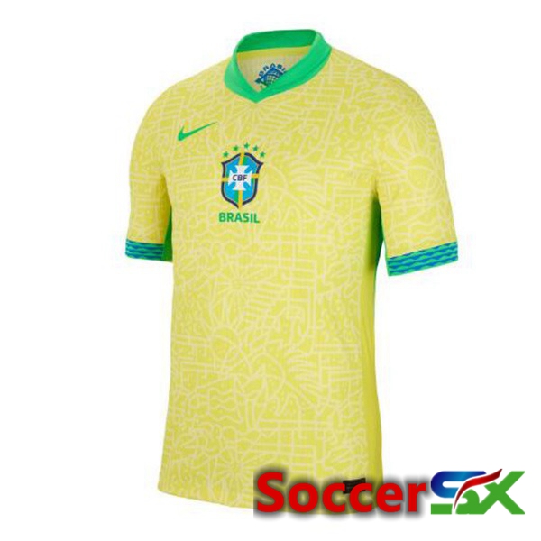 Brazil Home Soccer Jersey Yellow 2024/2025