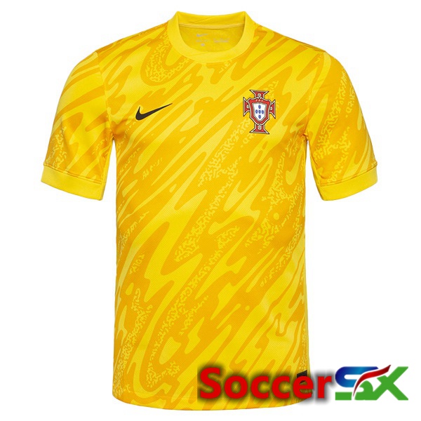 Portugal Goalkeeper Soccer Jersey Yellow 2024/2025