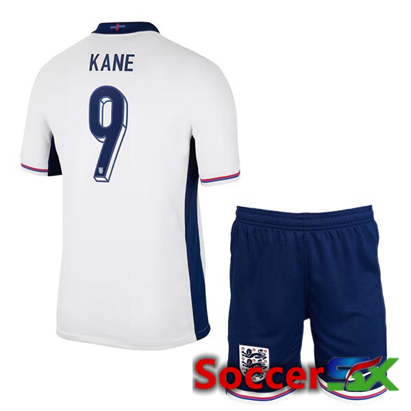 England (Kane 9) Kids Home Soccer Jersey White 2024/2025