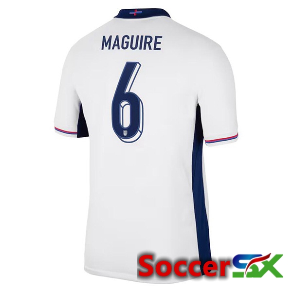 England (Maguire 6) Home Soccer Jersey White 2024/2025