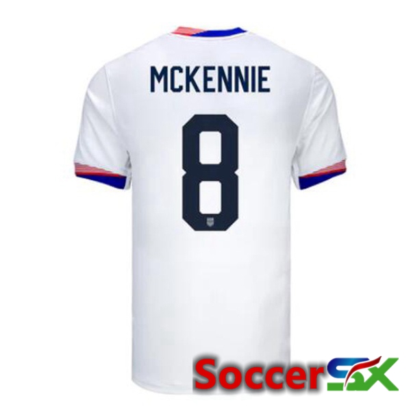 USA (McKennie 8) Home Soccer Jersey White 2024/2025
