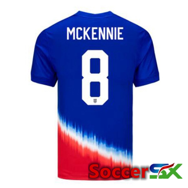 USA (McKennie 8) Away Soccer Jersey Blue 2024/2025