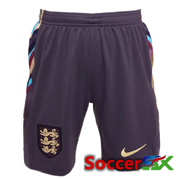 England Away Soccer Shorts Purple 2024/2025