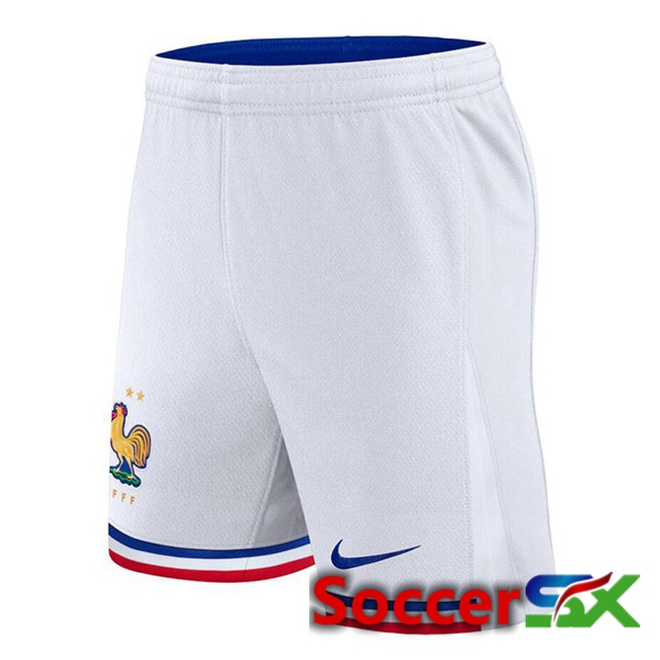 France Home Soccer Shorts White 2024/2025