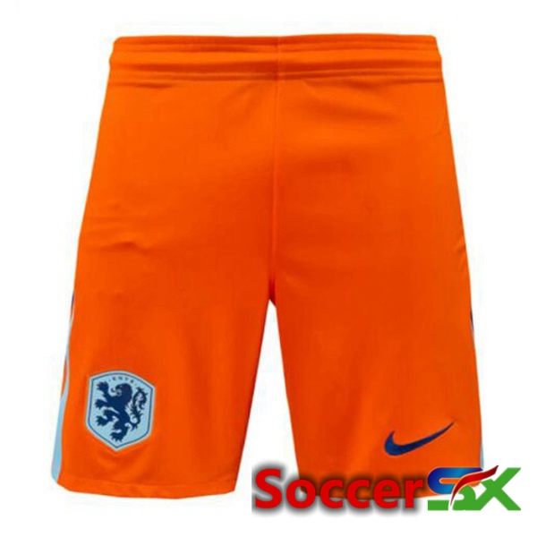 Netherlands Home Soccer Shorts Orange 2024/2025