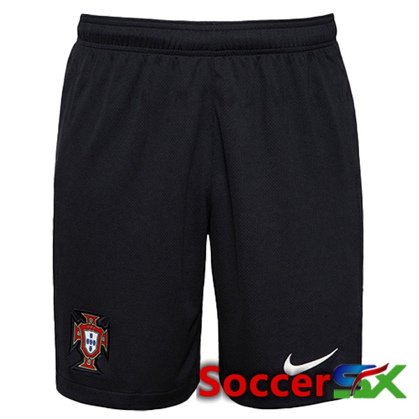 Portugal Away Soccer Shorts Black 2024/2025