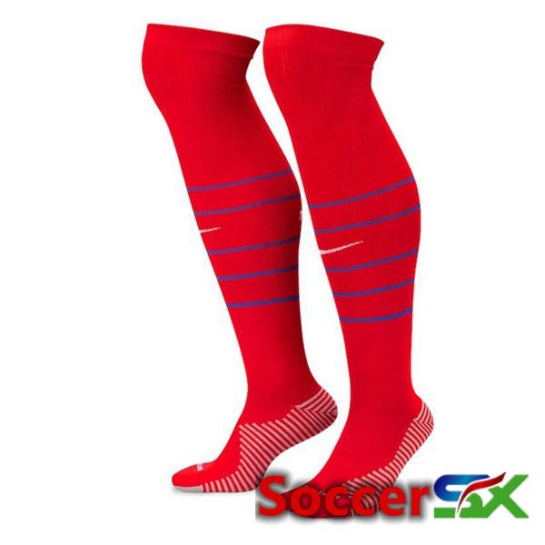 France Home Soccer Socks Red 2024/2025