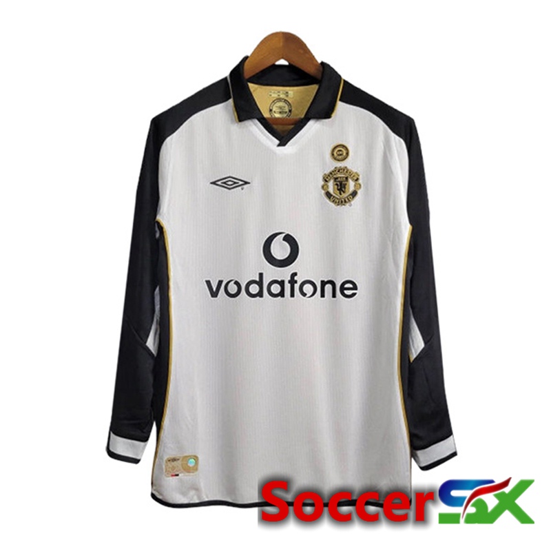 Manchester United Retro Away Soccer Jersey Long Sleeve 2001/2002