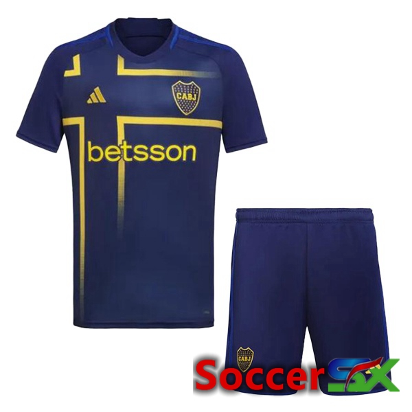 Boca Juniors Kids Third Soccer Jersey Blue 2024/2025
