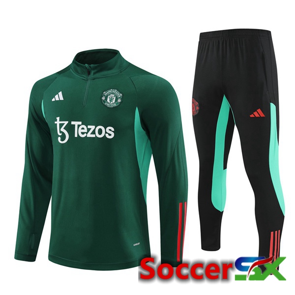 Manchester United kit Training Tracksuit Green 2024/2025