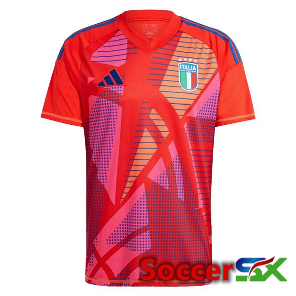 Italy Goalkeeper Soccer Jersey Red 2024/2025