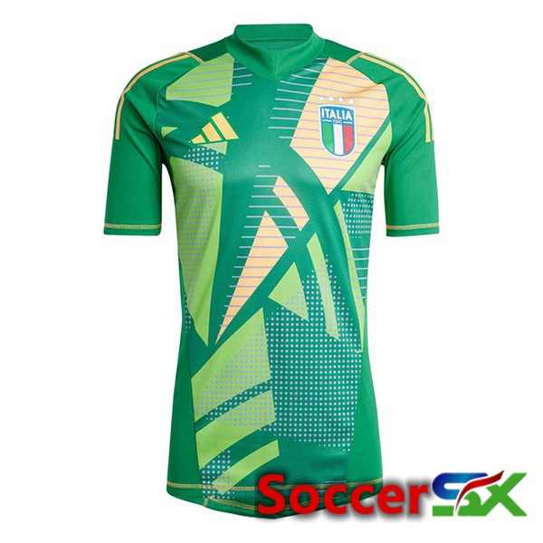 Italy Goalkeeper Soccer Jersey Green 2024/2025