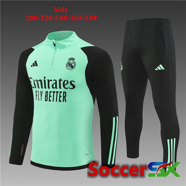 Real Madrid Kids kit Training Tracksuit Green 2024/2025