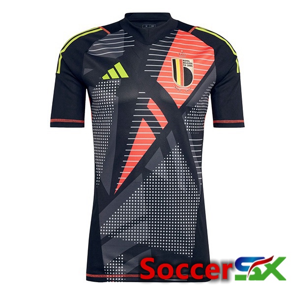 Belgium Goalkeeper Soccer Jersey Black UEFA Euro 2024