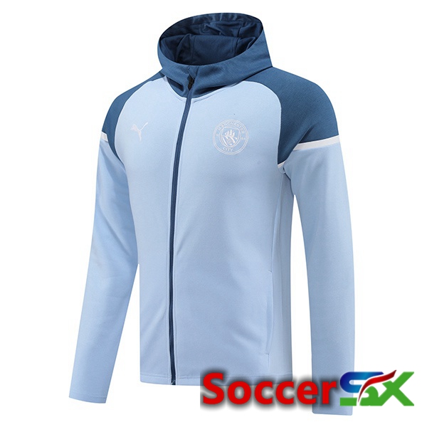 Manchester City Training Sweatshirt Hoodie Blue 2024/2025