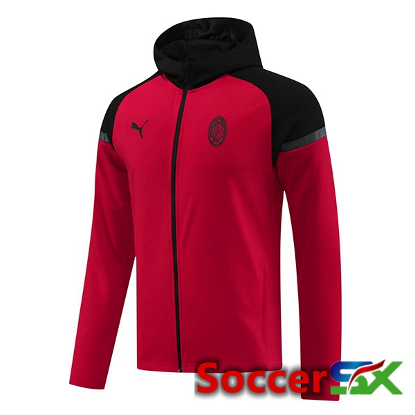 AC Milan Training Sweatshirt Hoodie Red 2024/2025