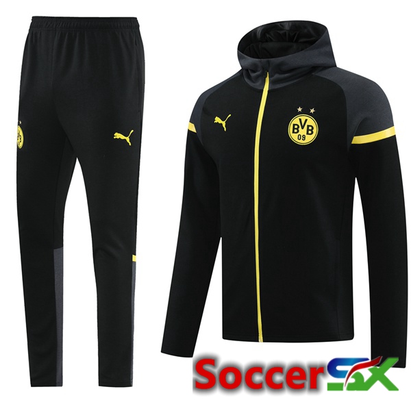 Dortmund BVB Training Tracksuit - Training Sweatshirt Hoodie Black 2024/2025