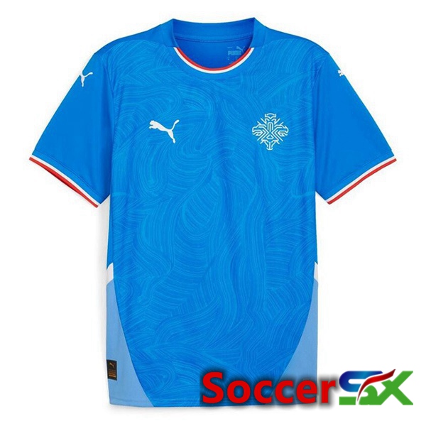 Iceland Home Soccer Jersey Blue 2024/2025