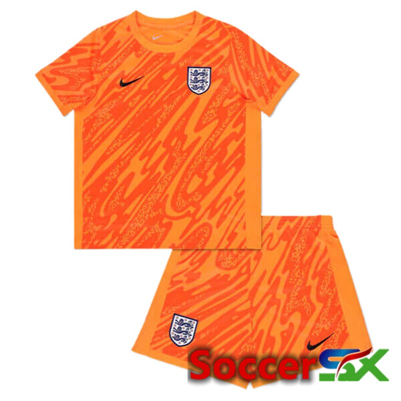 England Kids Goalkeeper Soccer Jersey UEFA Euro 2024