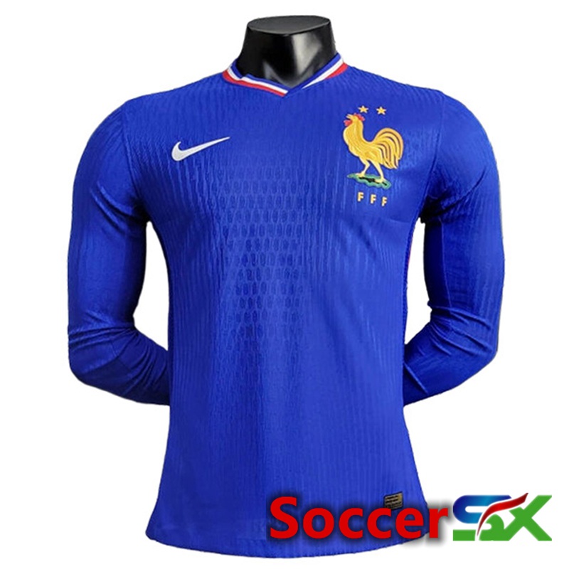 France Long sleeve Home Soccer Jersey 2024/2025