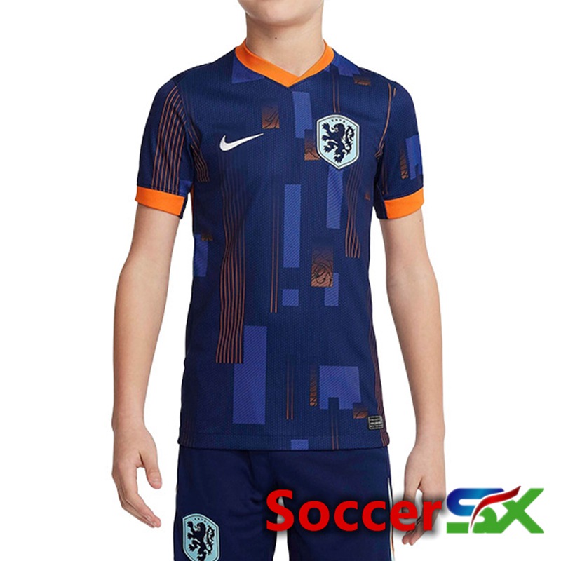 Netherlands Kids Away Soccer Jersey UEFA Euro 2024