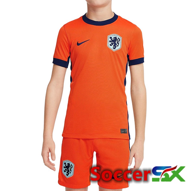 Netherlands Kids Home Soccer Jersey 2024/2025